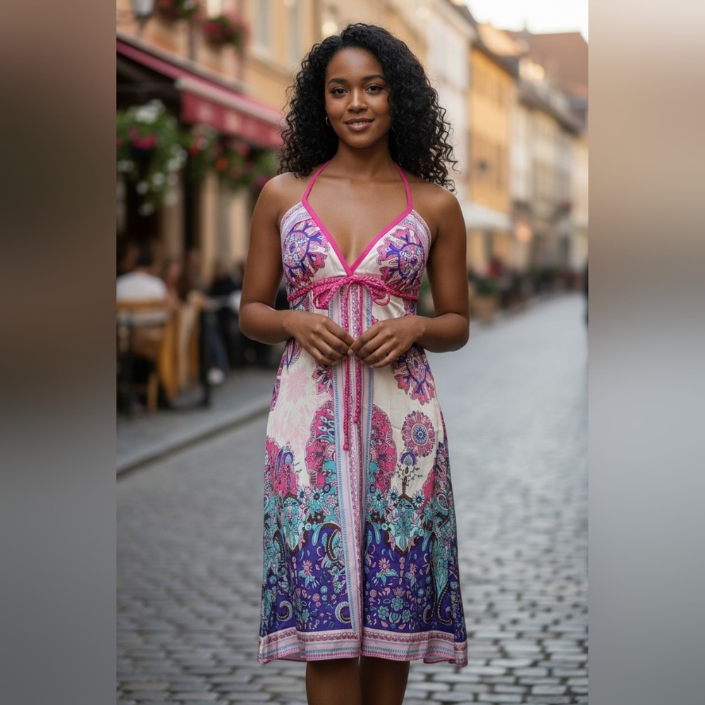 Guess Multicolor Floral Dress, Size Small
